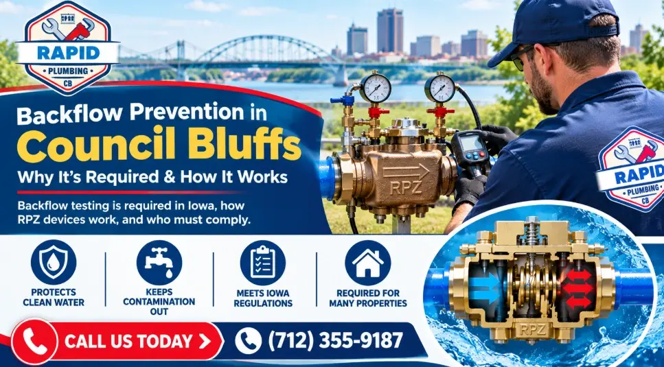 Backflow Preventer Council Bluffs call (712) 355-9187