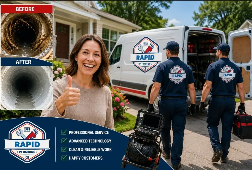 Before & After Sewer Repair: Rapid Plumbing CB Gets the Job Done Right