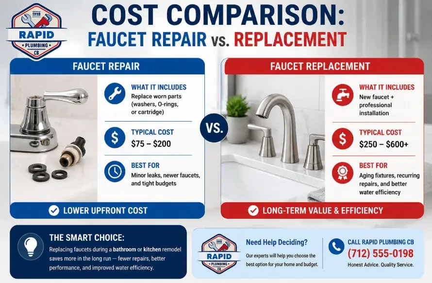 Cost Comparison: Faucet Repair vs. Replacement