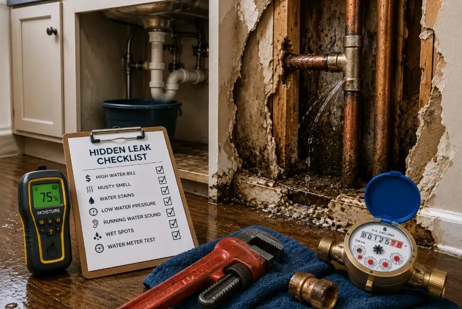How to check water meter for leak, and low water pressure whole house