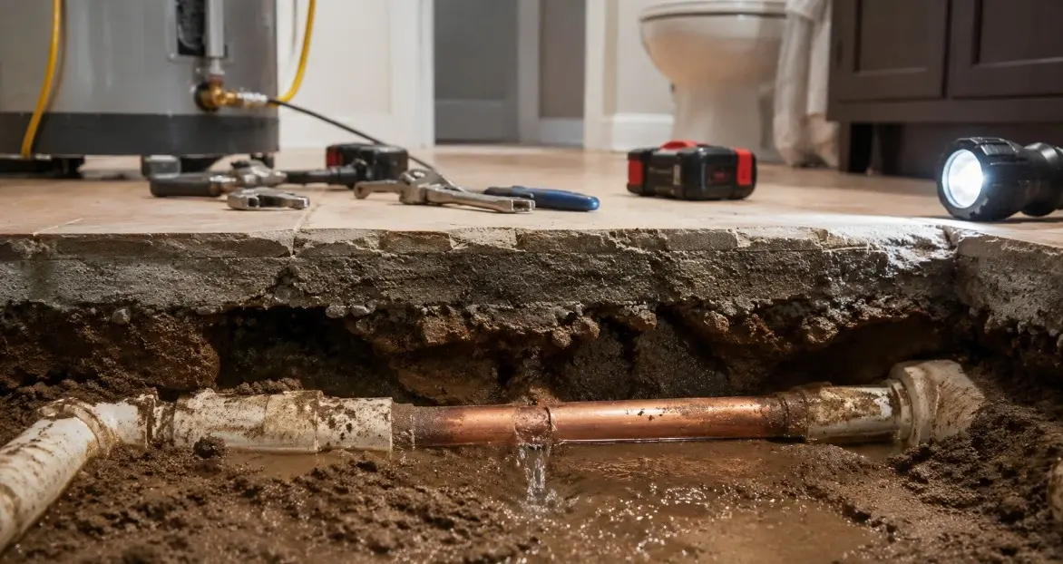 slab leak repair council bluffs ia