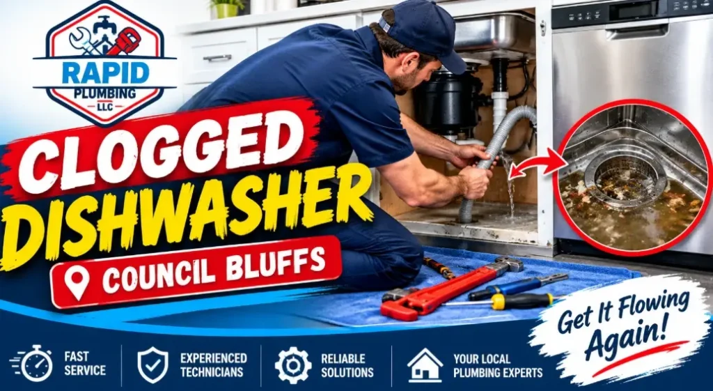 (712) 355-9187 — Dealing with a clogged dishwasher Council Bluffs