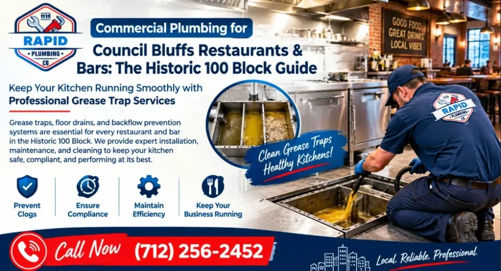 Commercial Plumber Council Bluffs Restaurants 100 Block