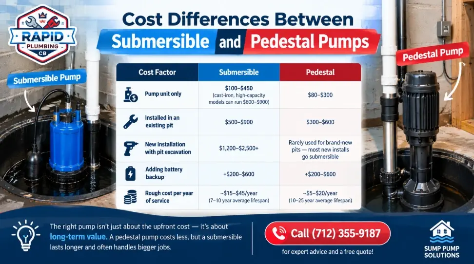 Cost Differences Between Submersible and Pedestal Pumps