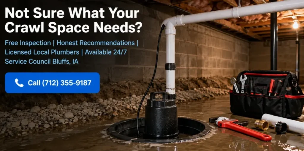 Crawl Space Sump Pump Council Bluffs