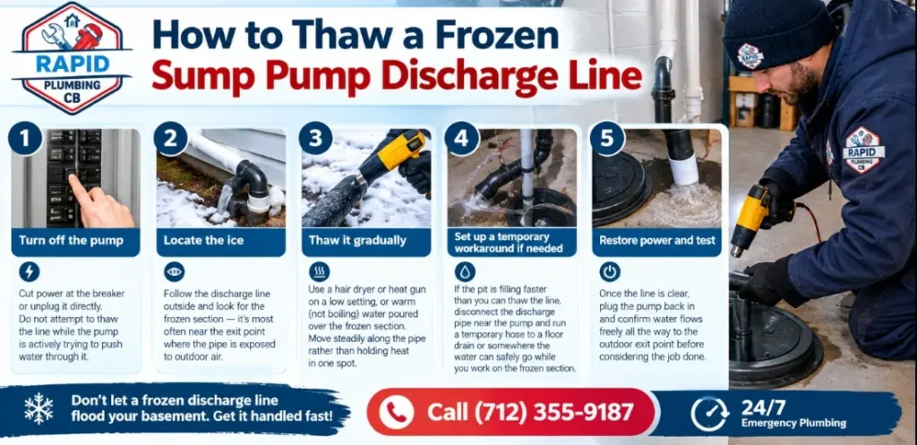 How to Thaw a Frozen Sump Pump Discharge Line