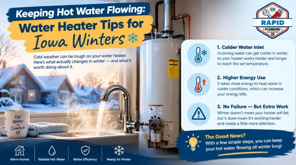 Keeping Hot Water Flowing Follow The Water Heater Tips for Iowa Winters