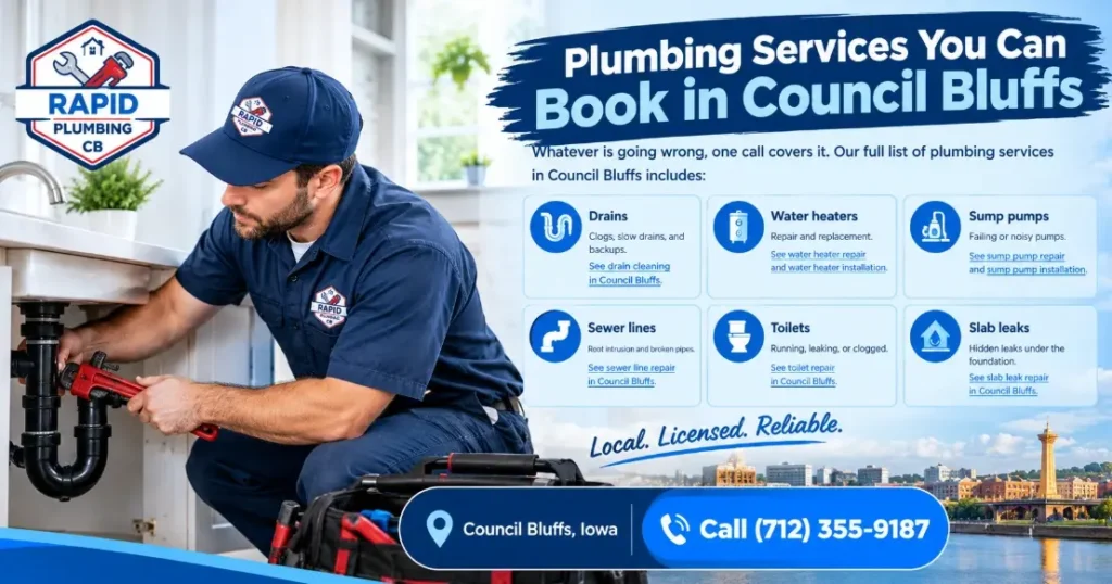 Plumbing Services You Can Book in Council Bluffs