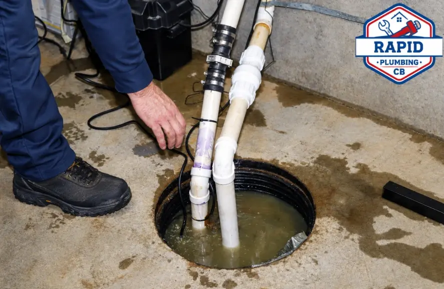 Sump pump installation and repair by Rapid Plumbing CB in Council Bluffs, IA