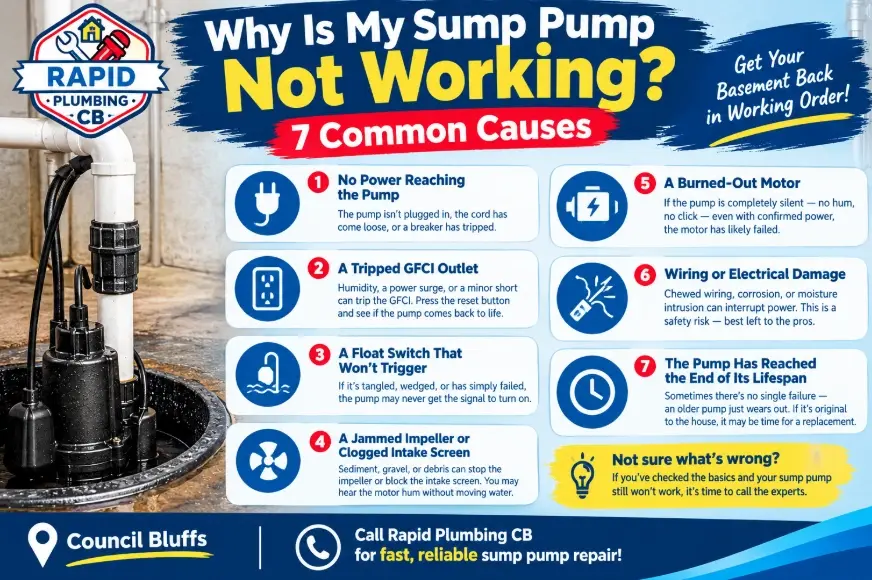 Sump Pump Not Working? 7 Reasons Why (and What to Do) in Council Bluffs