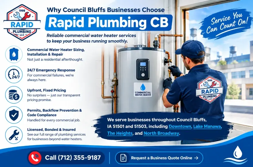 Why Council Bluffs Businesses Choose Rapid Plumbing CB