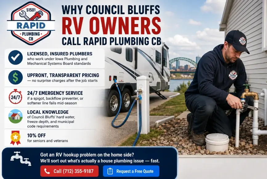 Why Council Bluffs RV Owners Call Rapid Plumbing CB
