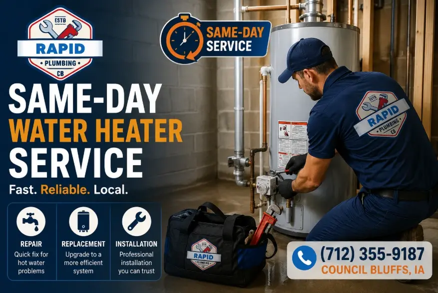 same day water heater service council bluffs