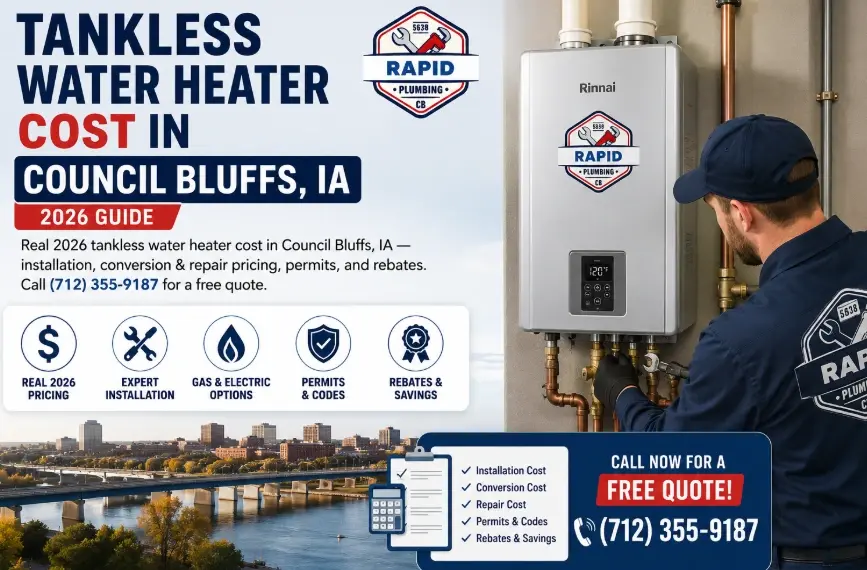 - tankless water heater installation cost
- tankless water heater repair cost
- tankless vs traditional water heater
- tankless water heater installer council bluffs ia
- gas tankless water heater / electric tankless water heater