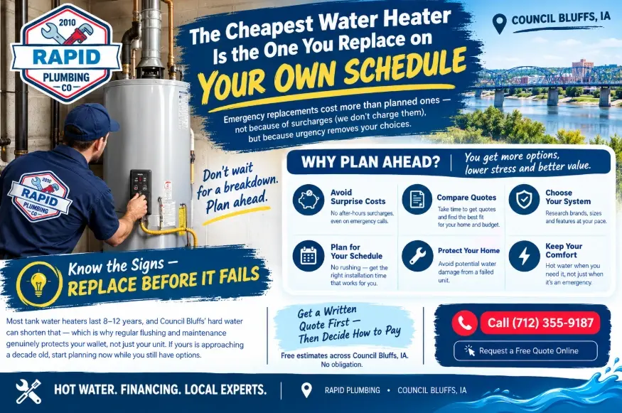 water heater financing council bluffs
