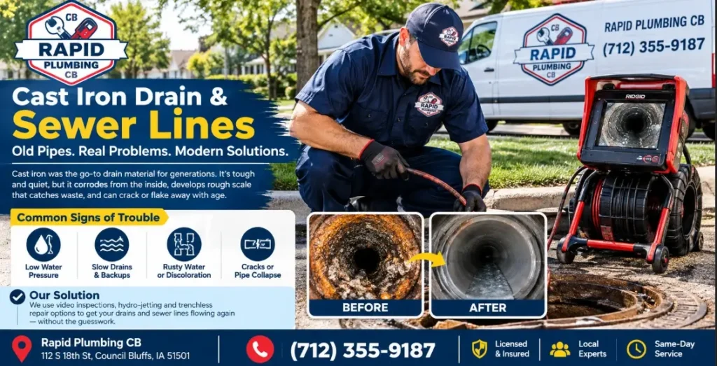 Cast Iron Drain and Sewer Lines