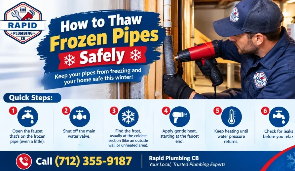 How to Thaw Frozen Pipes Council Bluffs