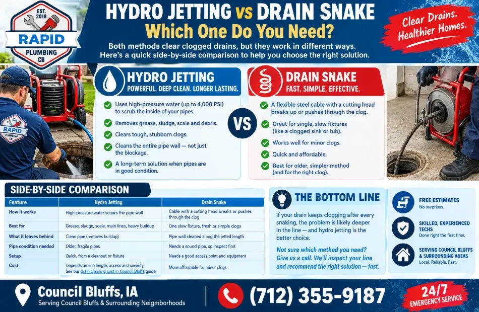 Hydro Jetting vs Drain Snake: Side-by-Side Comparison
