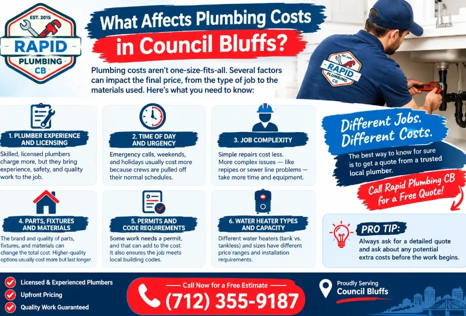 What Affects Plumbing Costs in Council Bluffs?