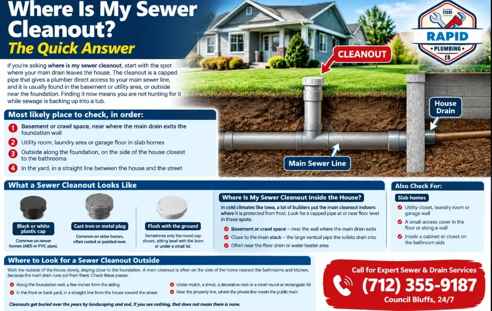 Where Is My Sewer Cleanout Council Bluffs